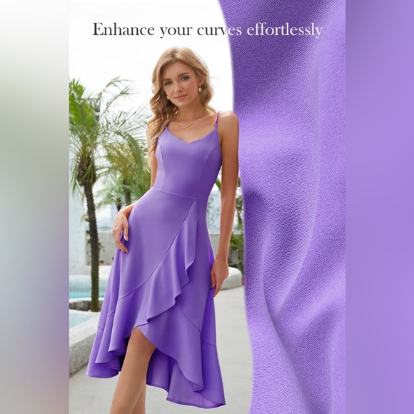 Dresstells Purple High Low Midi Dress, Size 3X - NWT - Picture 6 of 10